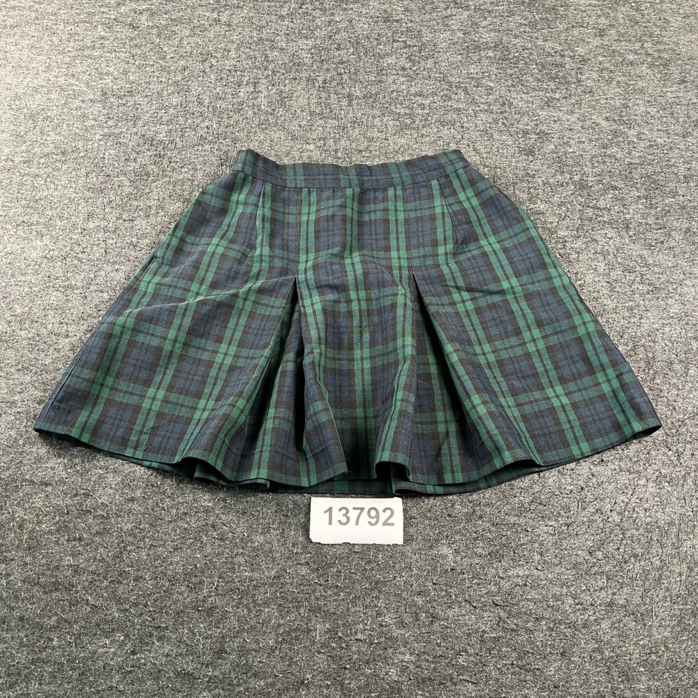 Vintage Made in USA School Uniform Parker Mini Skirt Womens Multi Plaid Pleated